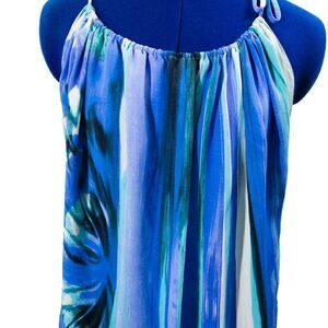 BCBGMaxAzira Blue Tie Collar Dress, Size Small